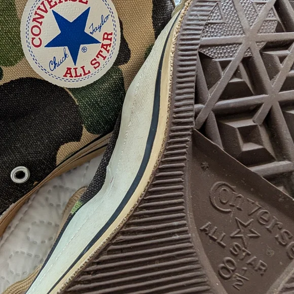 Converse High-Top Sneakers in Red and Camo - Picture 8 of 8